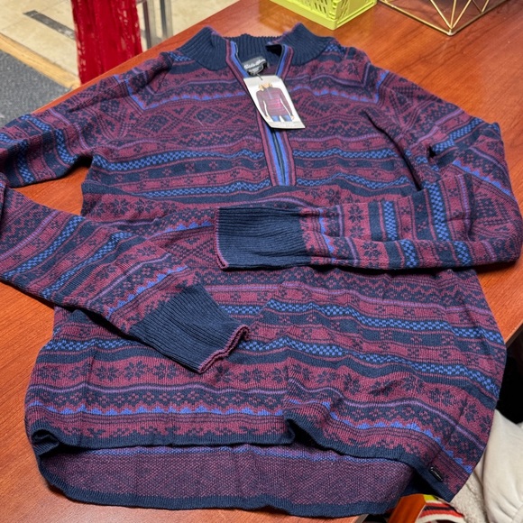 Eddie Bauer Sweaters - Eddie Bauer fair isle 1/2 zip sweater S // 011167